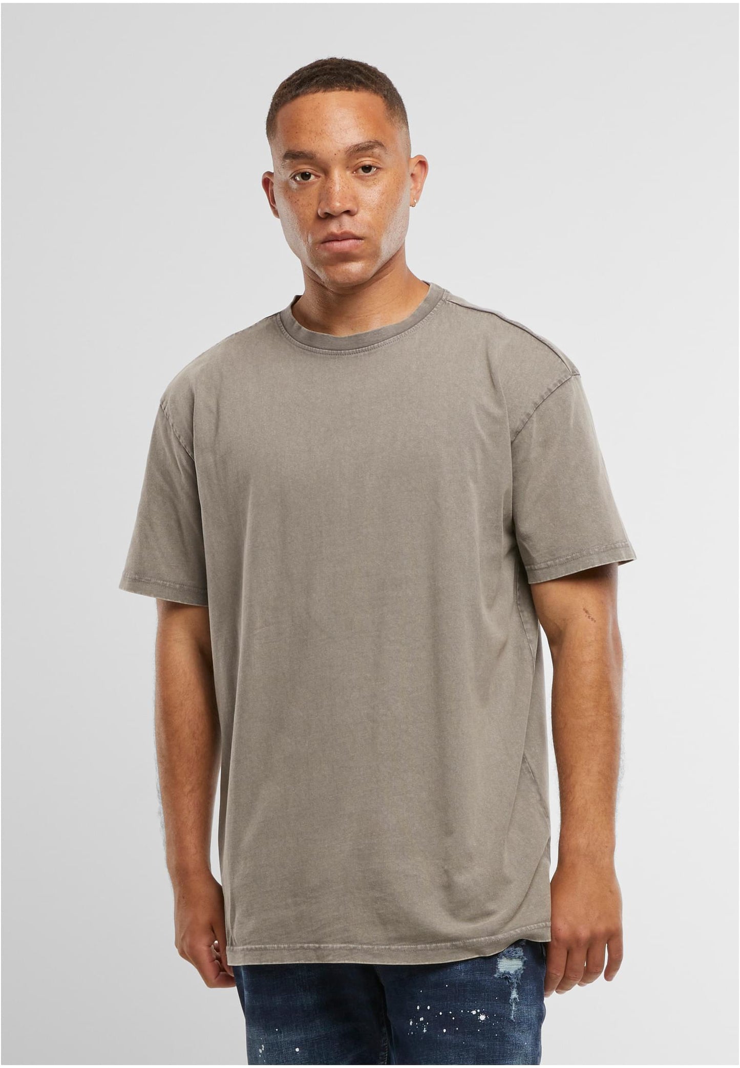 Acid Washed Heavy Oversized T-shirt - Asphalt